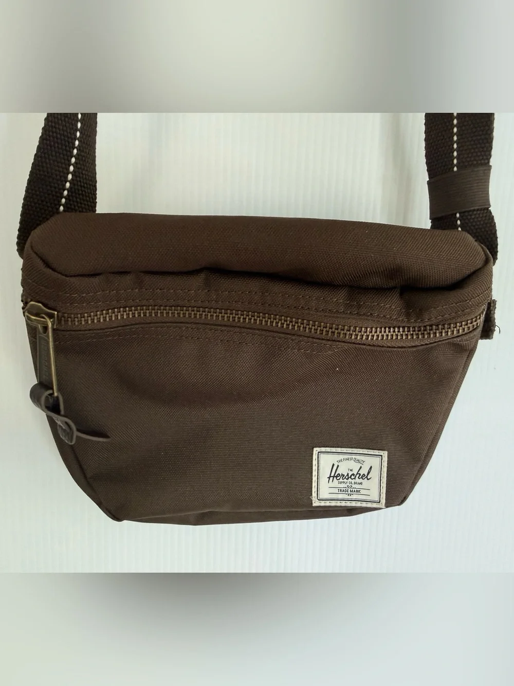 HERSCHEL Brown Canvas Hip Bag